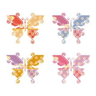 Borboleta em Estampa de Kimono