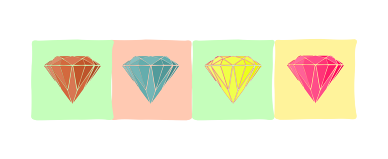 Estampa Diamantes