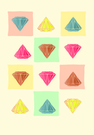 Estampa Diamantes