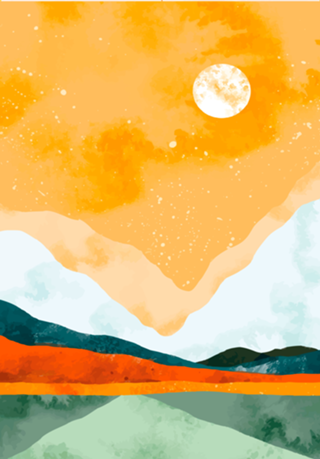 Paisagem Aquarela