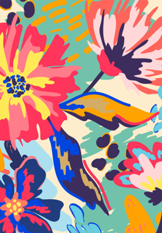 Aqua Flowers