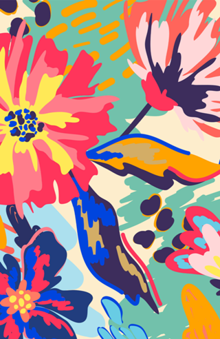 Aqua Flowers