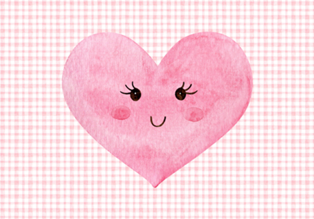 Coração rosa