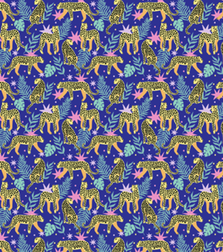 Onça na selva - blue