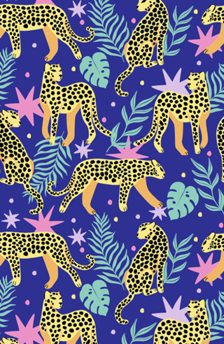Onça na selva - blue