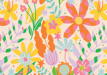 Fun floral - arco íris