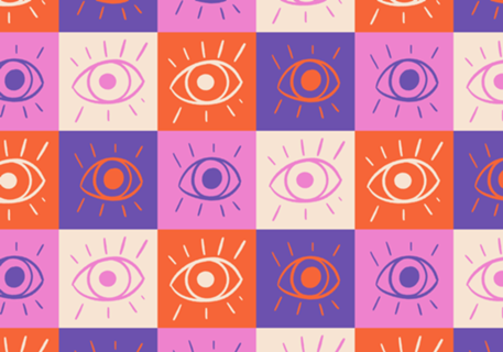 Quadriculado olhos místicos