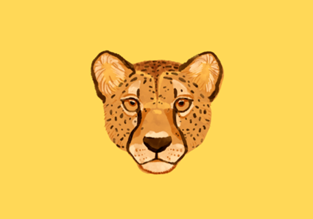 Cheetah aquarela
