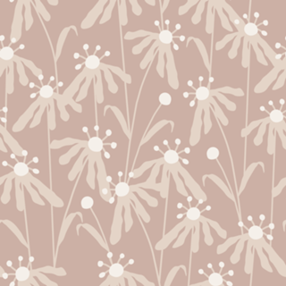 Abstract Flowers on Pale Chestnut