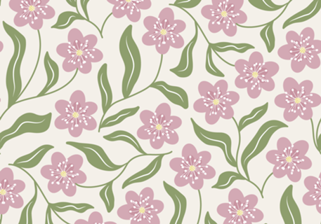 Floral Verde e Rosa