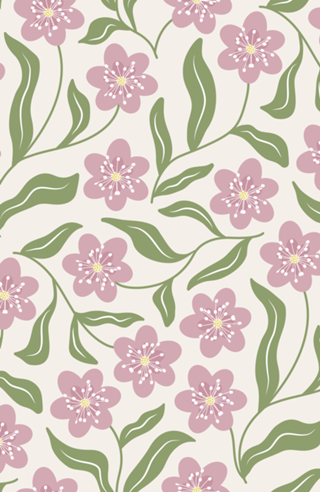 Floral Verde e Rosa