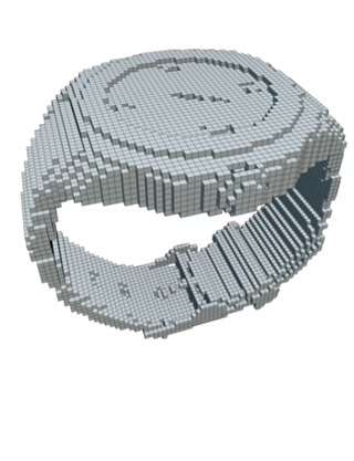 Relógio Voxel 3D