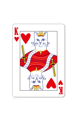 Carta de Baralho | Gato Rei de Copas