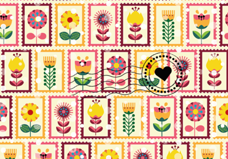 Flores em selos