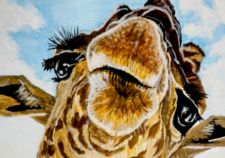 Arte Original: Girafa Aquarela