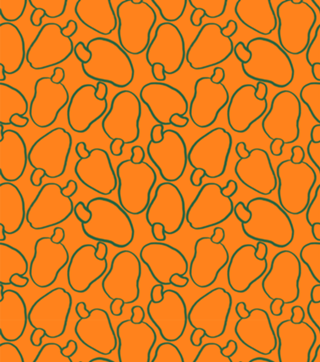 Arte,caju,verão,laranja