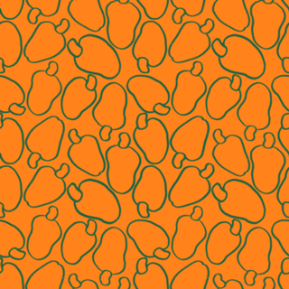 Arte,caju,verão,laranja