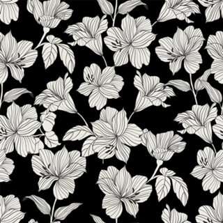 Floral Aurora Preto