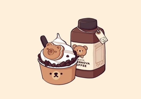 Cafe gelado com sorvete