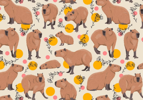Estampa Capivara