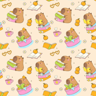 Capivara Lendo na Banheira