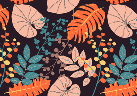 Folhas - Purple Pattern