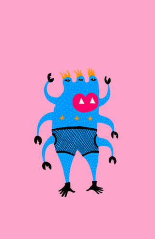 Tudo monster blue