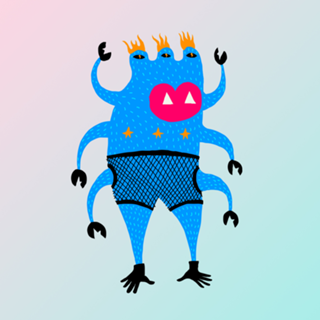 Tudo monster blue