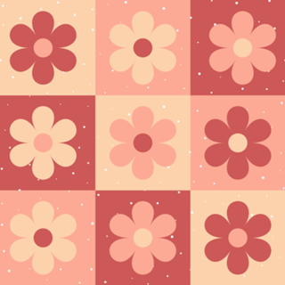 Flores simplistas tons terrosos