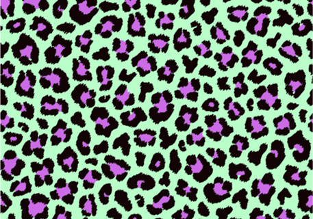 Onça verde menta e roxo