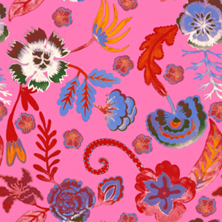 FLORAL HAND MADE FOLK PINK