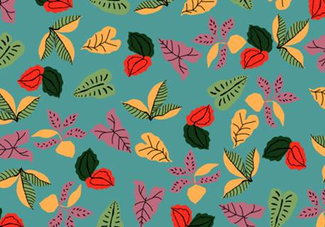 DOODLE TROPICAL BLUE