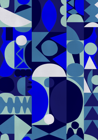 BEAUTY GEOMETRICO NAVY