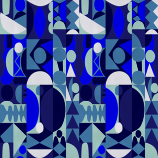 BEAUTY GEOMETRICO NAVY