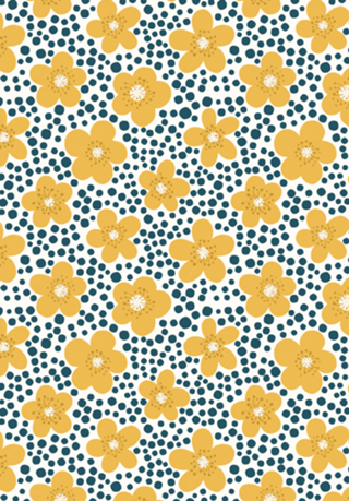 Buttercups // Floral // Amarelo Marinho
