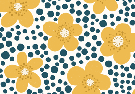 Buttercups // Floral // Amarelo Marinho