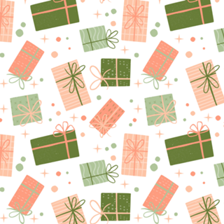 Presentes // Natal e Aniversário // Coral e verde