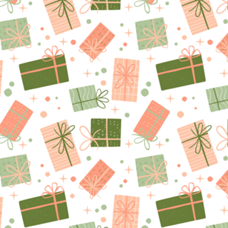Presentes // Natal e Aniversário // Coral e verde