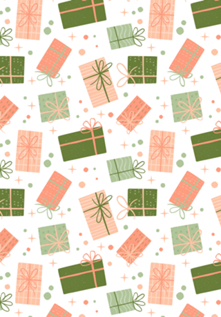 Presentes // Natal e Aniversário // Coral e verde
