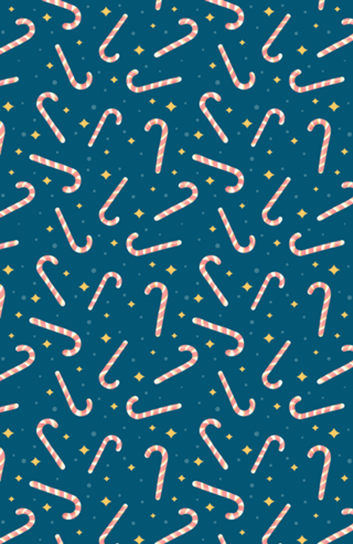 Doces Natal // Candy cane // marinho