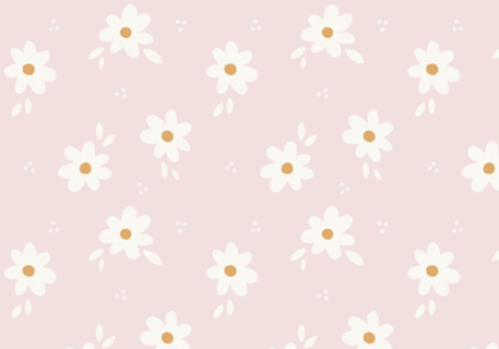 Margaridas Rosa Pastel - Floral Minimalista