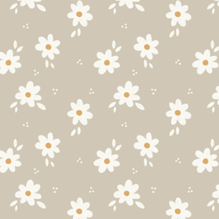 Margaridas Taupe - Floral Minimalista