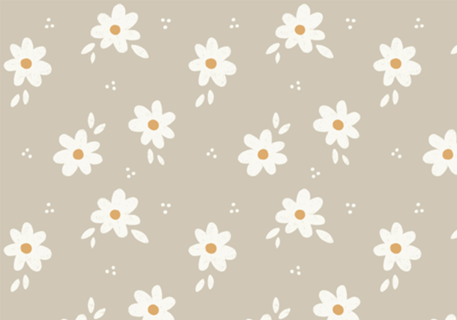 Margaridas Taupe - Floral Minimalista