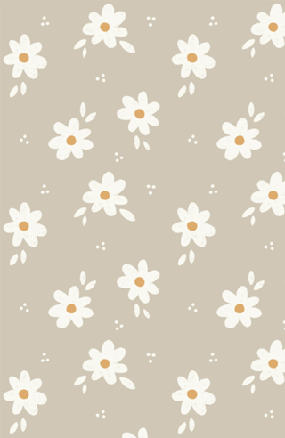 Margaridas Taupe - Floral Minimalista