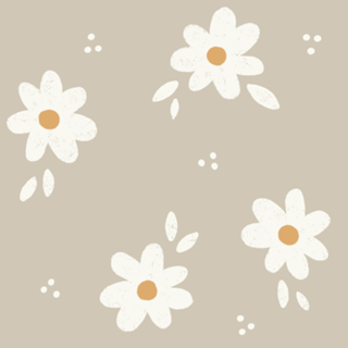 Margaridas Taupe - Floral Minimalista