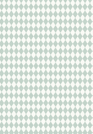 Losangos Verde Agua - Look Vintage - Harlequin