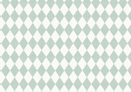 Losangos Verde Agua - Look Vintage - Harlequin