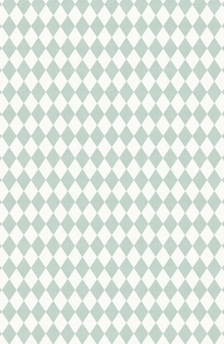 Losangos Verde Agua - Look Vintage - Harlequin