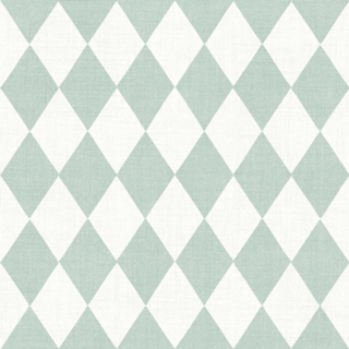 Losangos Verde Agua - Look Vintage - Harlequin