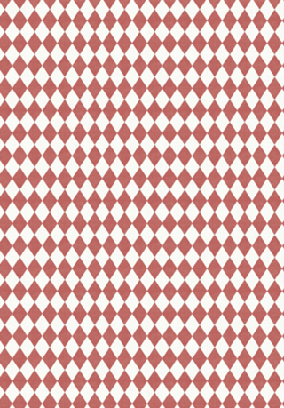 Losangos Vermelhos - Look Vintage - Harlequin